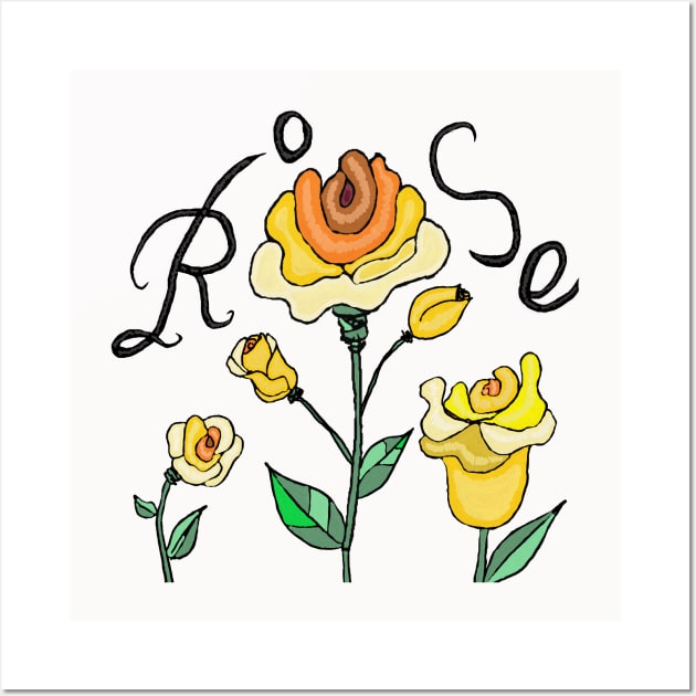 yellow roses, oil painting Wall Art by zzzozzo